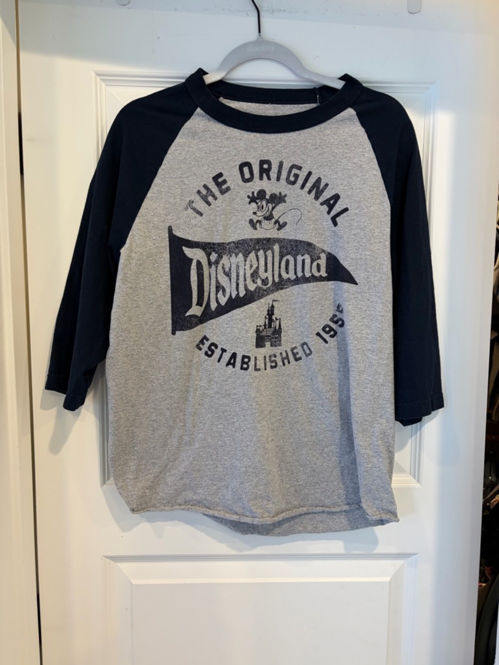 Disney Grey & Black Raglan Tee